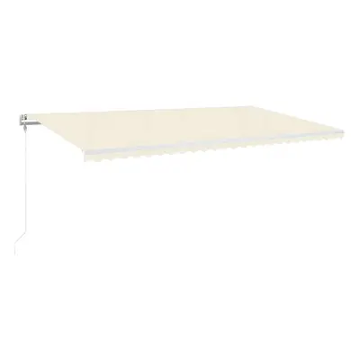 vidaXL krémszínű automata szélérzékelős és LED-es napellenző 600x300cm