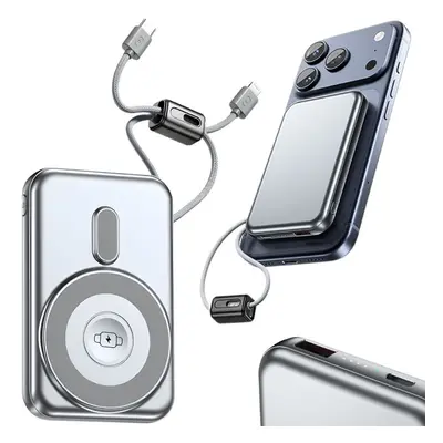 Powerbank Gyorstöltés 10000 mAh Usb Lightning Vezeték Nélküli Erős Qc