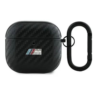 BMW PU Carbon M Collection AirPods 4 tok karabinerrel, fekete
