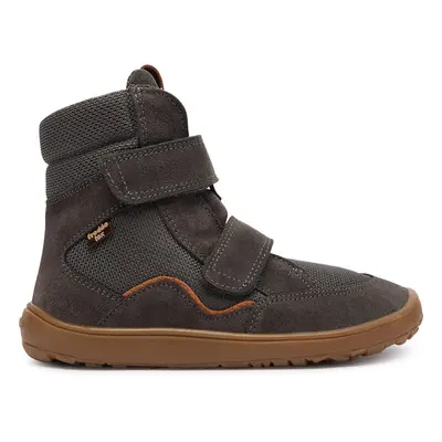 Froddo gyerek téli barefoot cipő TEX WINTER TL Grey G3160247-5T | bokáig érő gyerekcipő tépőzárral | bőr cipő membránnal és ruga