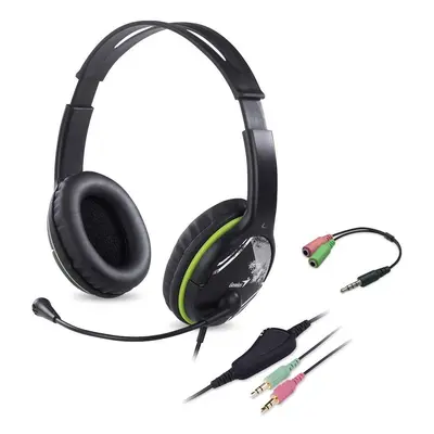 Mikrofonos fejhallgató. GENIUS HS-400A zöld   csökkentés
