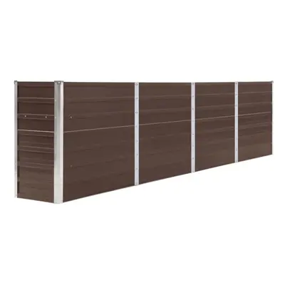 vidaXL barna horganyzott acél kerti magaságyás 320 x 40 x 77 cm