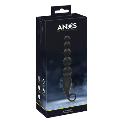 ANOS Anal Beads - gyöngyös anál vibrátor (fekete)