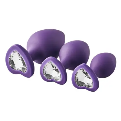 Flirts anal training kit - anál plug szett (3db) - lila