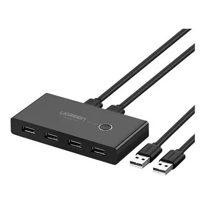 Ugreen KVM USB-A switch, 2x4 USB-A 2.0, fekete