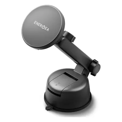 Energea Magdrive Kit tapadókorongos autós tartó műszerfalra / szellőzőrácsba / szélvédőre, MagSafe, 15W, fekete