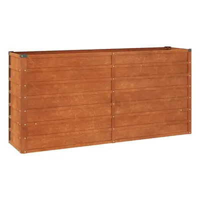 vidaXL rozsda színű corten acél kerti magaságyás 160 x 40 x 77 cm