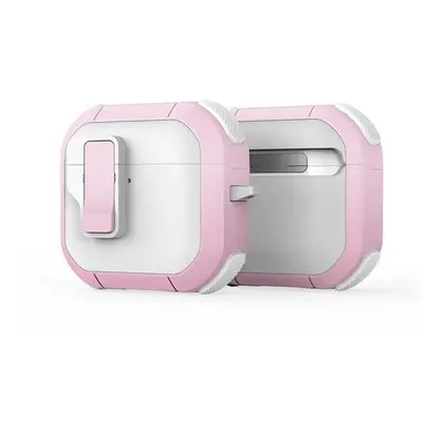 Dux Ducis PECP AirPods 4 műanyag/szilikon tok, fehér-rózsaszín