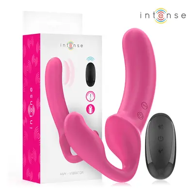 INTENSE - AMY dupla vibrátor távirányítóval, 20 cm, rózsaszín