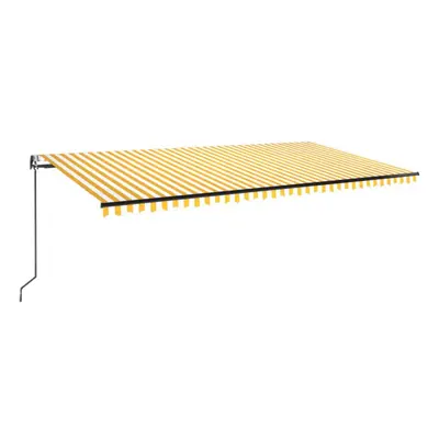 vidaXL sárga és fehér automata napellenző 600 x 350 cm