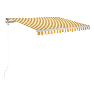 vidaXL sárga és fehér automata napellenző 300 x 250 cm