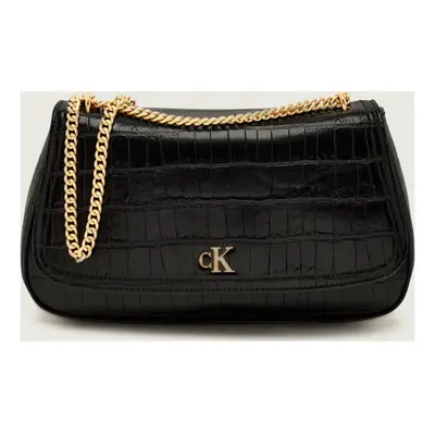 Táska Calvin Klein Ck Croc Conv Chain Medium Bag LV04F3284G Fekete