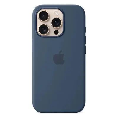 Eredeti Szilikon Tok Apple iPhone 16 Pro készülékhez MagSafe Denim
