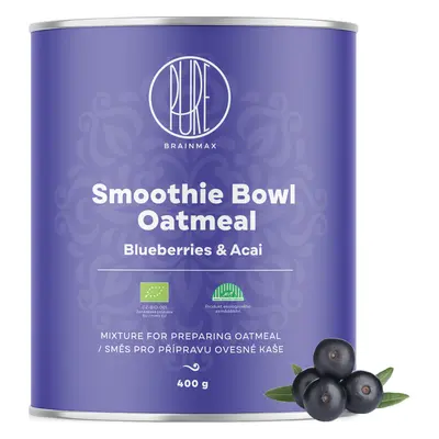 BrainMax Pure Smoothie bowl zabkása, acai és áfonya, Organic, 400 g