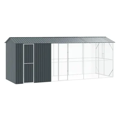 vidaXL Madár kalitka Antracit 645 x 208 x 247 cm Horganyzott acél