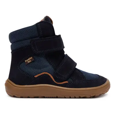 Froddo fiú téli barefoot cipő TEX WINTER TL Dark Blue G3160247-T | bokáig érő gyerekcipő tépőzárral | bőr cipő membránnal és rug
