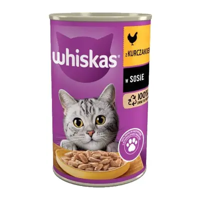 WHISKAS Adult 400 g teljes értékű nedves eledel felnőtt macskáknak csirkemellel mártásban