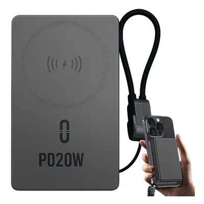 Powerbank Gyorstöltés 10000 mAh 20W Usb-c Lightning Vezeték Nélküli Qc
