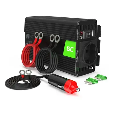 Zöld cellás áramátalakító 12V és 230V között 300W / 600W