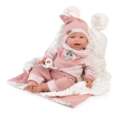 Guca 10261 Olívia - teherbíró élethű baba puha textil testtel - 42 cm