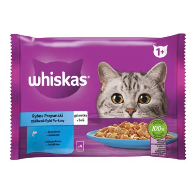 Whiskas alutasakos macskaeledel válogatás - lazac, tonhal 4 x 85 g