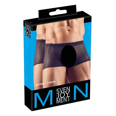 Svenjoyment - átlátszó boxer szett - fekete (2 részes) S-L