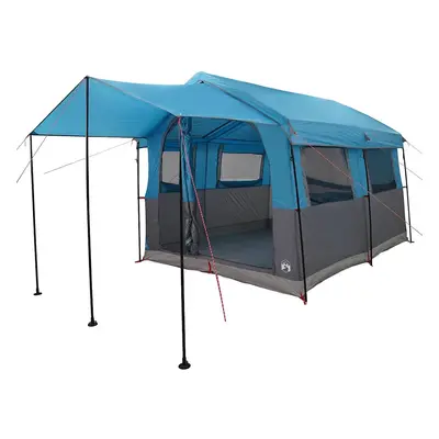 vidaXL Családi sátor 4 személyes Kék és Szürke 324 x 255 x 230 cm
