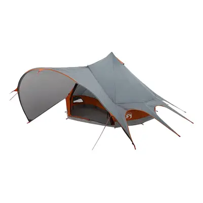 vidaXL Teepee Sátor 3 Személyes Szürke és narancs 600 x 600 x 347 cm