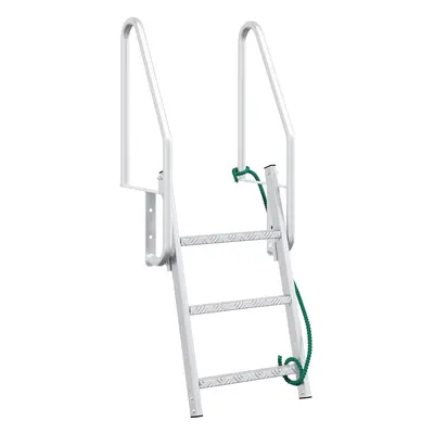 vidaXL 3 lépcsős stéglétra Ezüst 58 x 77 x 144 cm Alumínium