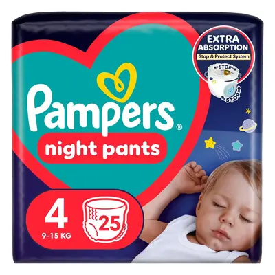 Pampers Night Nappy Pants Bugyipelenka 9-15kg Maxi 4 (25db)