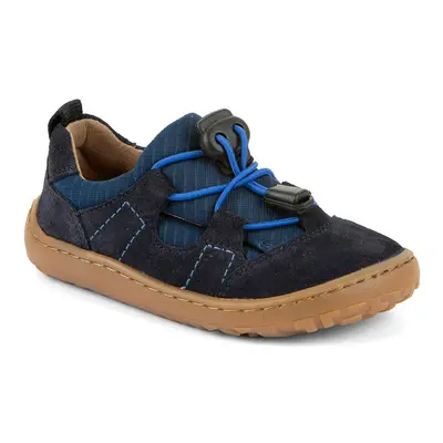 Froddo gyerek barefoot bőr tornacipő TREKK DARK BLUE G3130293 | egész éves gyerekcipő gumis összehúzással | rugalmas, extra tapa