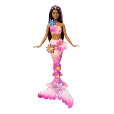 Barbie Varázslatos virágos sellő barna hajú