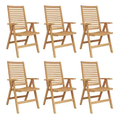 vidaXL Szék 6 pcs Barna 64.5 x 52 x 108 cm Tömör Teakfa