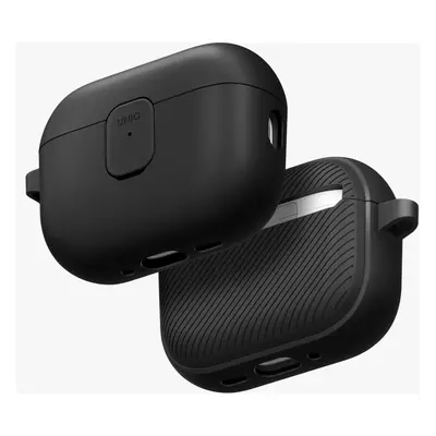Uniq Clyde Apple AirPods Pro 3 tok karabinerrel, fekete-szürke
