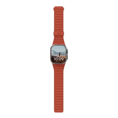 UAG Pathfinder Apple Watch 49mm/46mm/45mm/44mm/42mm szíj, titanium szürke / piros