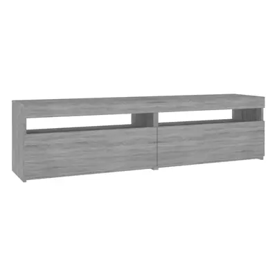 vidaXL 2 db füstös tölgy színű TV-szekrény LED-ekkel 75 x 35 x 40 cm