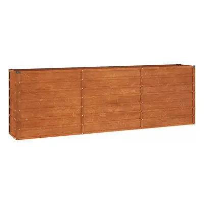 vidaXL rozsda színű corten acél kerti magaságyás 240 x 40 x 77 cm