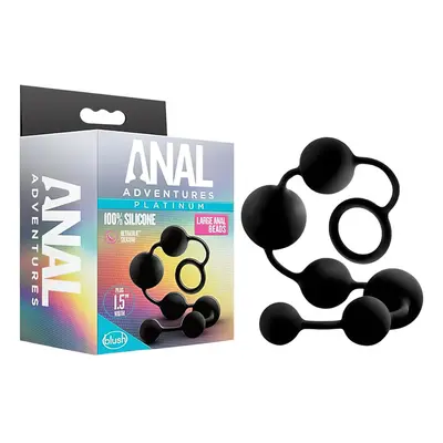 Anal Adventures L - gyöngyös anál dildó (fekete)