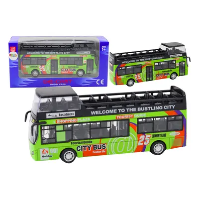 Turisztikai busz emeletes nyitható ajtó zöld