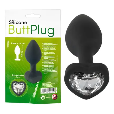 You2Toys Anal Plug - fehér köves anál plug (fekete)