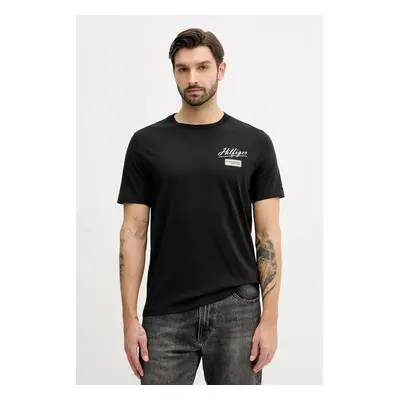Tommy Hilfiger Póló Modern Ath Graphic MW0MW41471 Fekete Regular Fit