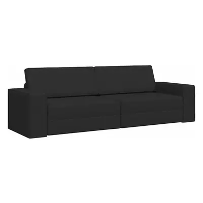 vidaXL Kanapéágy Fekete 245 x 78 x 77 cm szövet
