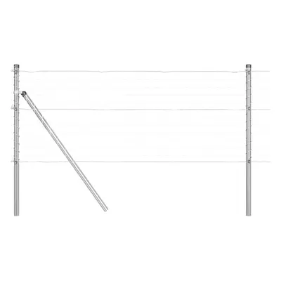vidaXL Kerítésoszlop 52 pcs Szürke 3,2 x 3,2 x 120 cm