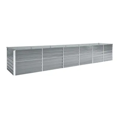 vidaXL szürke horganyzott acél kerti magaságyás 480 x 80 x 77 cm