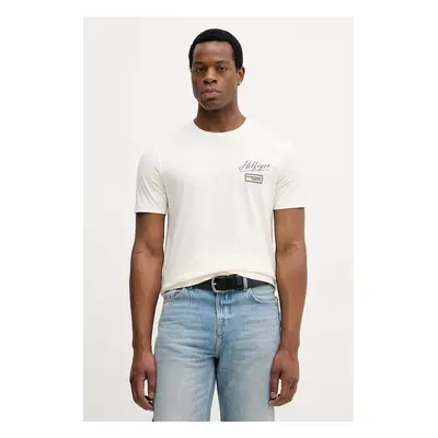 Tommy Hilfiger Póló Modern Ath Graphic MW0MW41471 Ekru Regular Fit