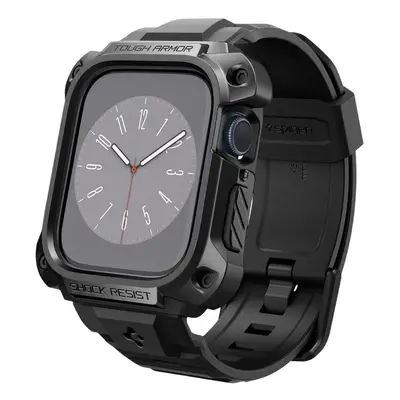 Spigen Tough Armor Pro Metal Apple Watch 7-9 (45 mm) tok / szíj, fekete