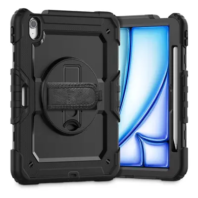 Tech-Protect Solid Apple iPad Air 11 2024 / 2025 tablet tok kitámasztóval, fekete