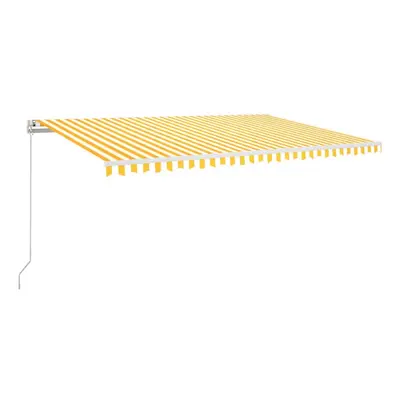 vidaXL sárga és fehér automata napellenző 500x300 cm