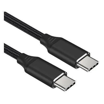 PremiumCord kábel USB-C M/M, 240W 480Mbps fekete pamutfonat, 1.5m