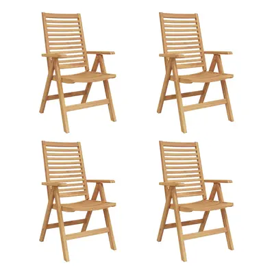 vidaXL Szék 4 pcs Barna 64.5 x 52 x 108 cm Tömör Teakfa